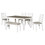 TREXM Rustic Style 6-Piece Dining Room Table Set with 4 Upholstered Chairs & a Bench (Brown + Whitewash) ST000042AAD
