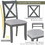 TREXM 6-Piece Family Dining Room Set Solid Wood Space Saving Foldable Table and 4 Chairs with Bench for Dining Room (Gray) ST000046AAE