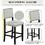 TREXM 5-Piece Counter Height Dining Set, Classic Elegant Table and 4 Chairs in Espresso and Beige ST000050AAB