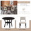 TREXM 5-Piece Kitchen Dining Table Set Round Table with Bottom Shelf, 4 Upholstered Chairs for Dining Room(Espresso) ST000051AAP