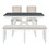 TREXM 6-Piece Classic Dining Table Set, Rectangular Extendable Dining Table with two 12"W Removable Leaves and 4 Upholstered Chairs & 1 Bench for Dining Room (Gray+White) ST000088AAE