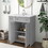 30" Bathroom vanity with Single Sink in grey,Combo Cabinet Undermount Sink,Bathroom Storage Cabinet SV000002AAE-2