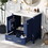 30" Blue Bathroom Vanity with Single Sink, Combo Cabinet Undermount Sink, Bathroom Storage Cabinet with 2 Doors and a Drawer, Soft Closing, Multifunctional Storage, Solid Wood Frame SV000010AAC-1
