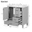 30" Bathroom Vanity, Bathroom Cabinet with Sink Combo Set, Bathroom Storage Cabinet with a Soft Closing Door and 3 Drawers, Solid Wood Frame(Grey) SV000013AAE