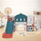 Kids Slide Playset Structure, Freestanding Castle Climber with Slide and Basketball Hoop, Toy Storage Organizer for Toddlers, Kids Climbers Playhouse for Indoor Outdoor Playground Activity