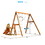 Wooden Swing Set with Slide, Outdoor Playset Backyard Activity Playground Climb Swing Outdoor Play Structure for Toddlers, Ready to assemble Wooden Swing-N-Slide Set Kids Climbers SW000062AAQ