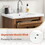 24" Bathroom Vanity with Ceramic Basin Sink, Modern Bathroom Storage Cabinet with 3 Drawers, Freestanding Bathroom Vanity Cabinet with Single Sink SW000108AAP
