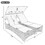 Patio Daybed Outdoor Daybed Outdoor Rattan Sun Lounger with Shelter Roof with Adjustable Backrest, Storage Box and 2 Cup Holders for Patio, Balcony, Poolside, Grey SZ000080AAE