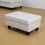 Rectangular Upholstered Ottoman with Storage and Liquid Rod,Tufted Semi PU Leather Ottoman Foot Rest for Living Room,Bedroom,Dorm Powder T2359P145793