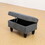 Rectangular Upholstered Ottoman with Storage and Liquid Rod,Tufted Flannel Ottoman Foot Rest for Living Room,Bedroom,Dorm Dark Grey T2359P145794