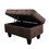 Rectangular Upholstered Ottoman with Storage and Liquid Rod,Tufted Flannel Ottoman Foot Rest for Living Room,Bedroom,Dorm Chocolate T2359P145795