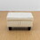 Rectangular Upholstered Ottoman with Storage and Liquid Rod,Tufted Faux Leather Ottoman Foot Rest for Living Room,Bedroom,Dorm White T2359P145799