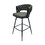 Technical Leather Woven Bar Stool Set of 2, Black legs Barstools No Adjustable Kitchen Island Chairs, 360 Swivel Bar Stools Upholstered Counter Stool Arm Chairs with Back Footrest, (Tan) T2396P152437