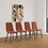 Dining Chairs Set of 4, Modern Kitchen Dining Room Chairs, Upholstered Dining Accent Chairs in linen Cushion Seat and Sturdy Black Metal Legs (Caramel) T2396P172437