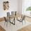 Dining Chairs Set of 4, Modern Kitchen Dining Room Chairs, Upholstered Dining Accent Chairs in linen Cushion Seat and Sturdy Black Metal Legs (Grey) T2396P172440