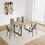 55"Rustic Industrial Rectangular MDF Wood Colour Dining Table, 4-6 Person, with 1.5" Thick Engineered Wood Tabletop, Black Metal Legs, writing DeskKitchen terrace Dining Living Room T2396P172448