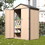 6x4 FT Outdoor Storage Shed, Steel Metal Lockable Garden Shed, Tiny House, Utility Shed, Lean-to Shed & Outdoor Storage, Waterproof Backyard Shed with Door for Bike, Tools, Lawnmower T2398P193869