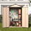 6x4 FT Outdoor Storage Shed, Steel Metal Lockable Garden Shed, Tiny House, Utility Shed, Lean-to Shed & Outdoor Storage, Waterproof Backyard Shed with Door for Bike, Tools, Lawnmower T2398P193869