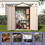 6x4 FT Outdoor Storage Shed, Steel Metal Lockable Garden Shed, Tiny House, Utility Shed, Lean-to Shed & Outdoor Storage, Waterproof Backyard Shed with Door for Bike, Tools, Lawnmower T2398P193869