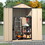 6x4 FT Outdoor Storage Shed, Steel Metal Lockable Garden Shed, Tiny House, Utility Shed, Lean-to Shed & Outdoor Storage, Waterproof Backyard Shed with Door for Bike, Tools, Lawnmower T2398P193869