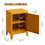 Modern Nightstand - Durable Metal Bedside Storage Cabinet with Shelf, Easy assembly End Side Table for Living Room and Bedroom T2398P225297