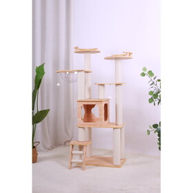 PurrScape Elegance - Deluxe Wooden Cat Tower T2508P153943