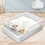 Spacious 20-inch Open Cat Litter Box with Snap-on Fence - Easy-to-Clean, Extra Large Size for Cats of All Ages T2508P154930
