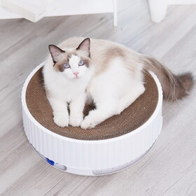 18-inch Extra Large Cat Scratching Board - Replaceable Paper Core, Round Nest Design for Cozy Cat Naps, Interactive Bell for Playful Entertainment T2508P154953