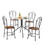 5-Piece Tempered Glass Table w/ 4 Chairs,Modern Round Dining Table Furniture Set for Home, Kitchen, Dining Room,Dining Table and Chair T2520P154723