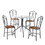 5-Piece Tempered Glass Table w/ 4 Chairs,Modern Round Dining Table Furniture Set for Home, Kitchen, Dining Room,Dining Table and Chair T2520P154723
