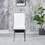 White Faux leather dining chair with Silver Noncorrosive Steel Legs T2521P162643