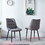 Black Velvet dining chair with Black Noncorrosive Steel Legs T2521P162644