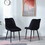 Black Velvet dining chair with Black Noncorrosive Steel Legs T2521P162644