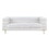 White Velvet Sofa with Solid Wood Structure, High-Density Foam, and Gold Metal Legs - Luxurious Comfort and Style for Your Living Space T2521S00005