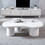Modern Style Coffee Table with Unique Desktop Design and Elegant White Paint T2521S00019