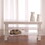 Pina Quality Solid Wood Shoe Bench, White Finish T2574P163839