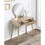 Maly Contemporary Wood Vanity and Stool Set, Gold T2574P164226
