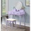 Liannon Contemporary Wood Vanity and Stool Set, Purple T2574P164238