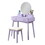 Liannon Contemporary Wood Vanity and Stool Set, Purple T2574P164238