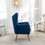 Sovarol Velvet Button-Tufted Wing Back Accent Chair, Blue T2574P164251