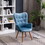 Doarnin Contemporary Silky Velvet Tufted Button Back Accent Chair, Blue T2574P164266