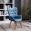 Doarnin Contemporary Silky Velvet Tufted Button Back Accent Chair, Blue T2574P164266