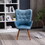 Doarnin Contemporary Silky Velvet Tufted Button Back Accent Chair, Blue T2574P164266