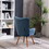 Doarnin Contemporary Silky Velvet Tufted Button Back Accent Chair, Blue T2574P164266