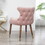 Lindale Contemporary Velvet Upholstered Nailhead Trim Accent Chair, Pink T2574P164506