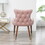 Lindale Contemporary Velvet Upholstered Nailhead Trim Accent Chair, Pink T2574P164506