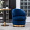 Wania Contemporary Velvet Swivel Chair, Blue T2574P164523