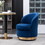 Wania Contemporary Velvet Swivel Chair, Blue T2574P164523