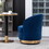 Wania Contemporary Velvet Swivel Chair, Blue T2574P164523