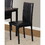 Noyes Faux Leather Seat Metal Frame Dining Chairs, Set of 4, Black T2574P164524